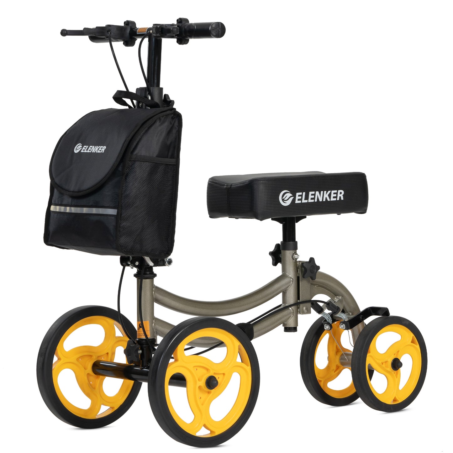 ELENKER Steerable Knee Scooter, Medical Walker for Foot Surgery Injuries, Crutch Alternative