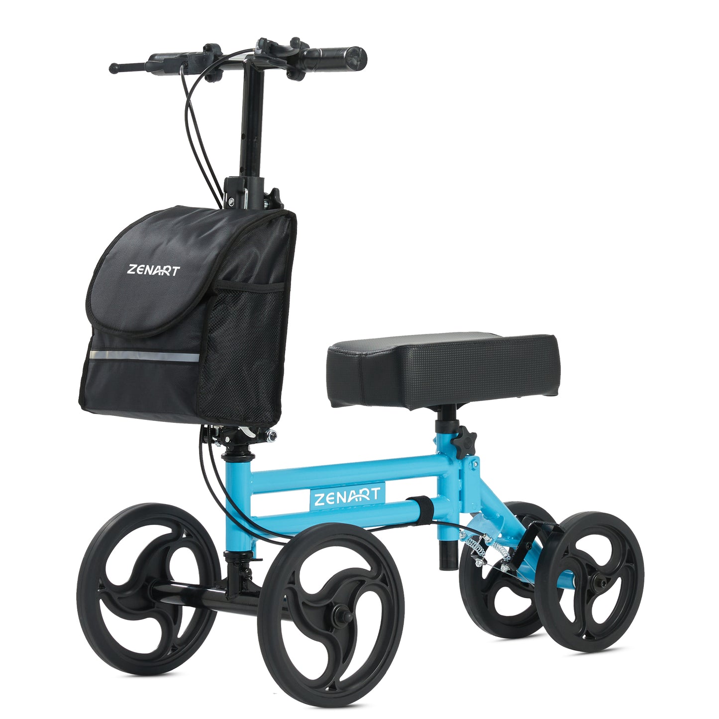 ZENART Steerable Knee Scooter Foldable Walker for Foot Surgery Adult Crutch Alternative
