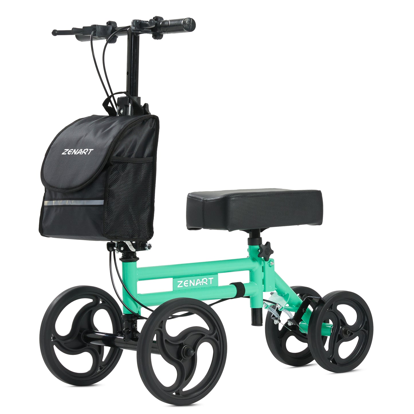 ZENART Steerable Knee Scooter Foldable Walker for Foot Surgery Adult Crutch Alternative