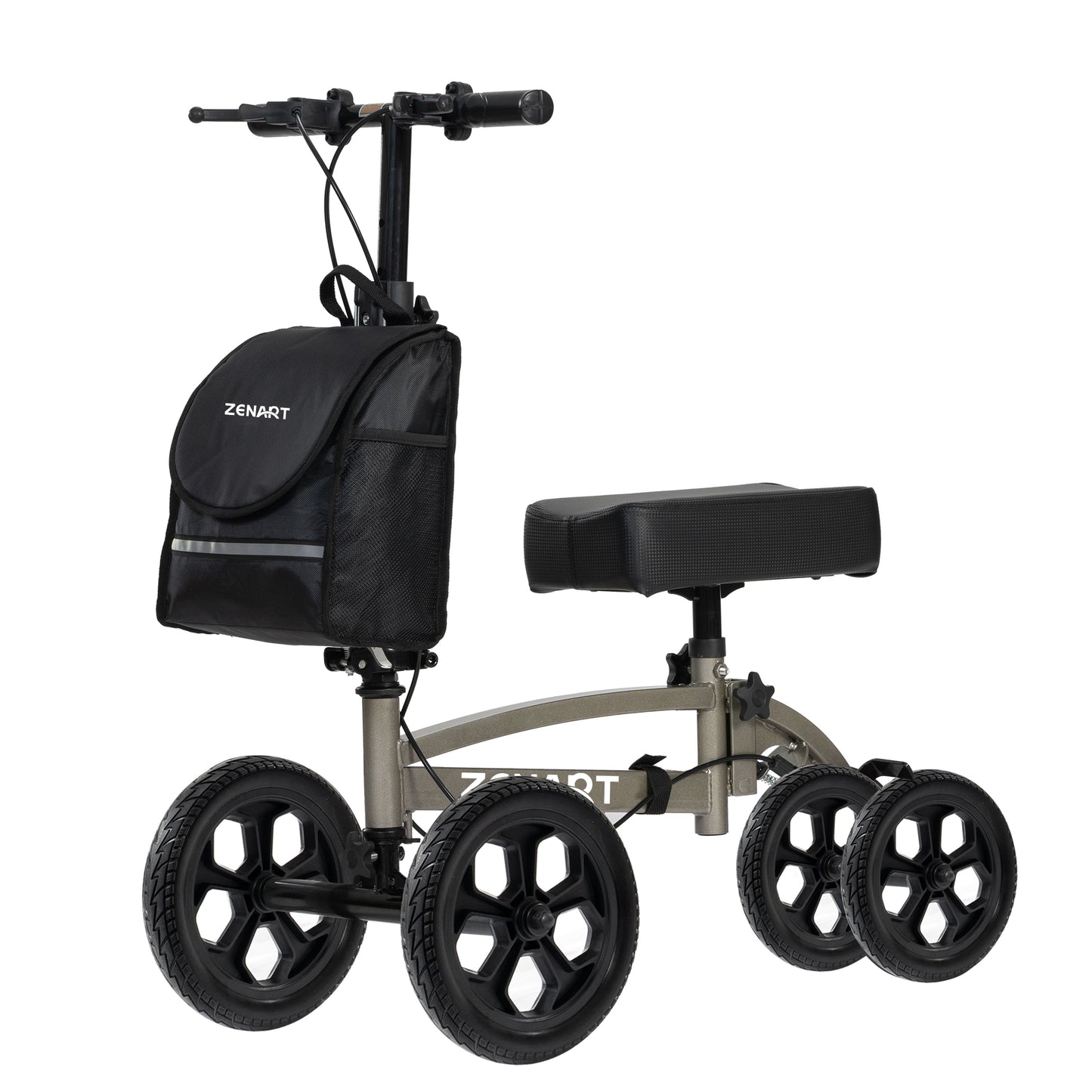 ZENART All-terrain Knee Scooter Foldable Walker for Foot Injuries Adult Crutch Alternative