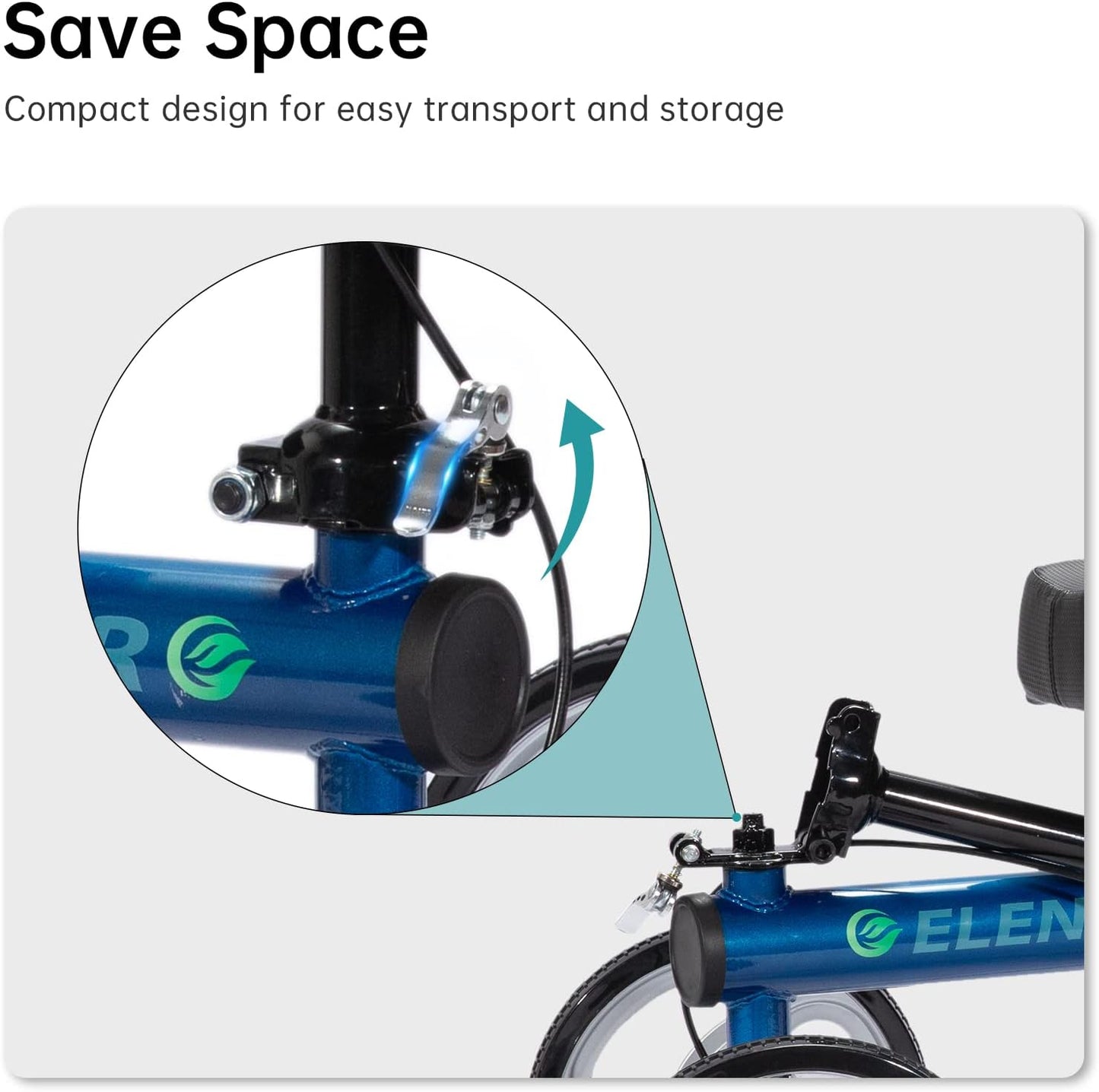 ELENKER Knee Scooter Steerable Deluxe Medical Knee Walkerfor Foot Injury Crutch Alternative