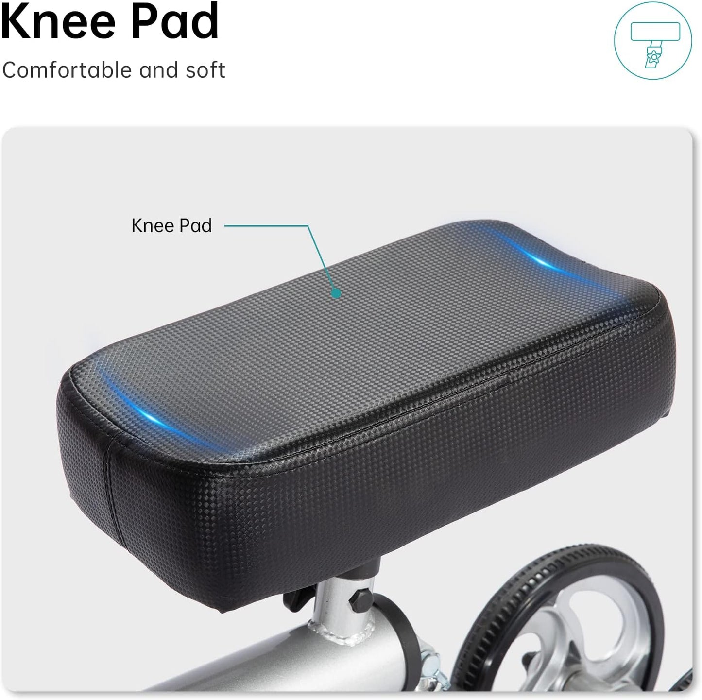 ELENKER Knee Scooter Steerable Deluxe Medical Knee Walkerfor Foot Injury Crutch Alternative