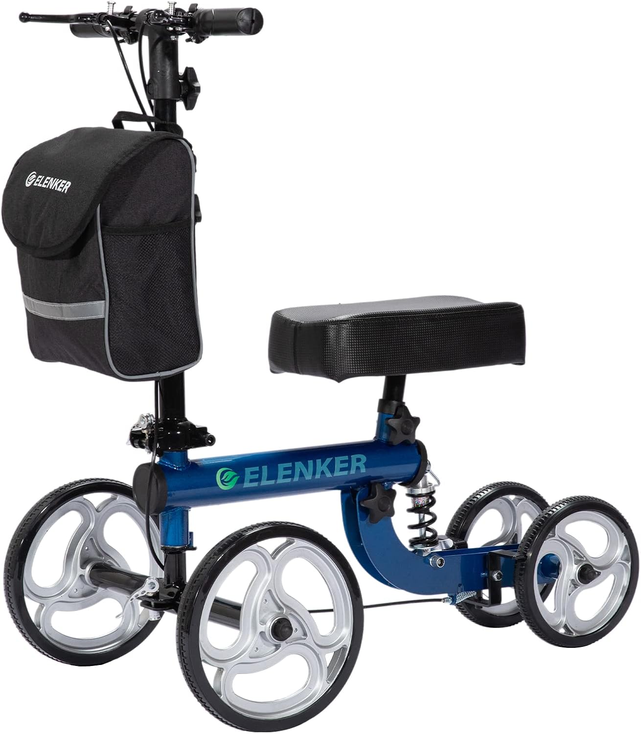 ELENKER Knee Scooter Steerable Deluxe Medical Knee Walkerfor Foot Injury Crutch Alternative