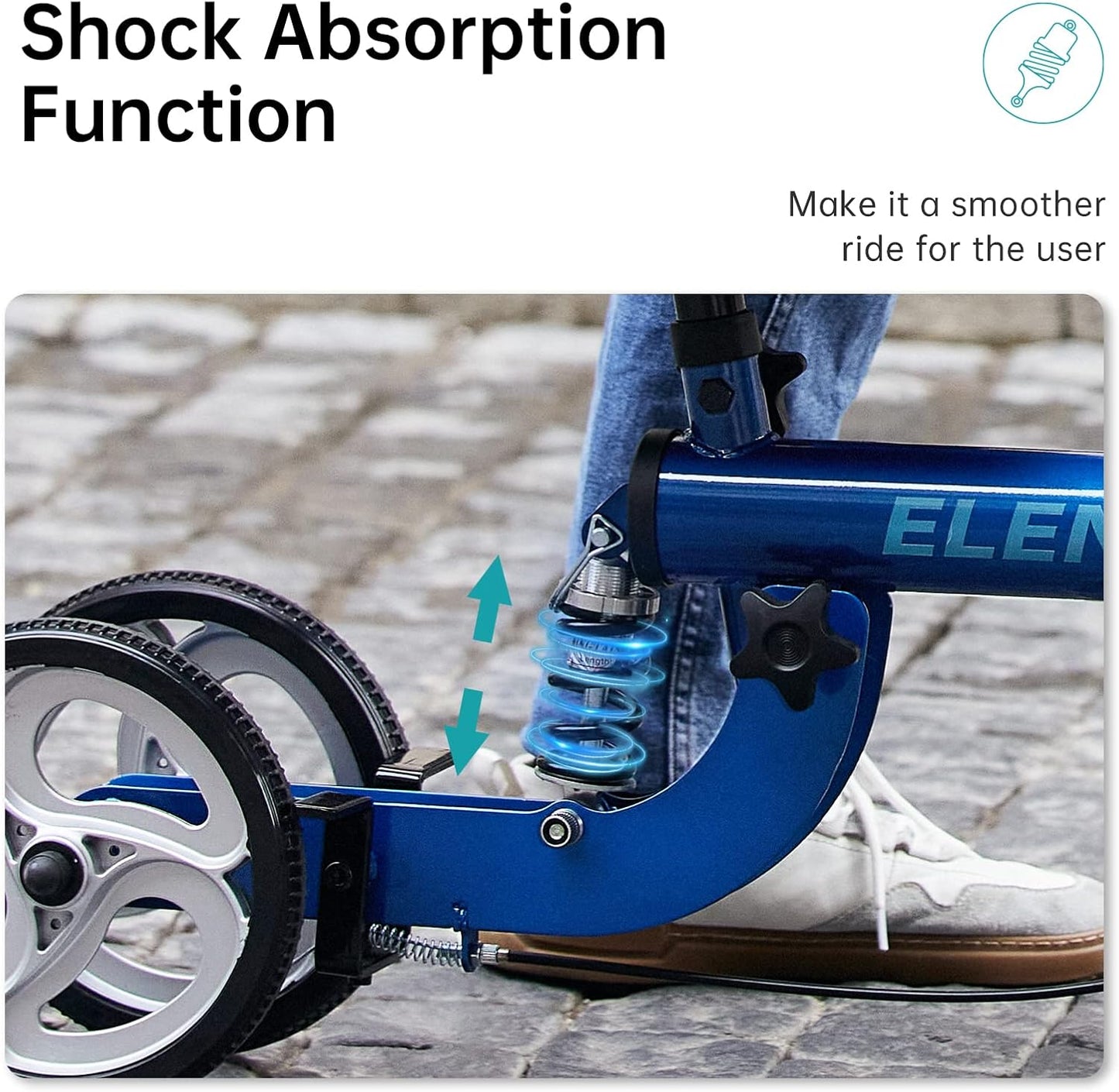 ELENKER Knee Scooter Steerable Deluxe Medical Knee Walkerfor Foot Injury Crutch Alternative