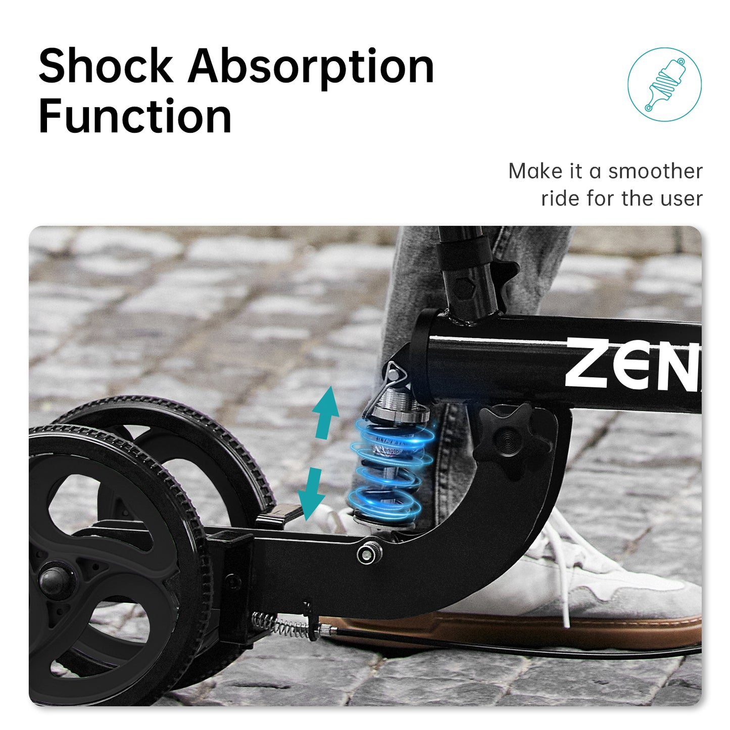 ZENART Steerable Knee Scooter, Deluxe Foldable Walker with 10" Wheel for Foot Injuries, Crutches Alternative