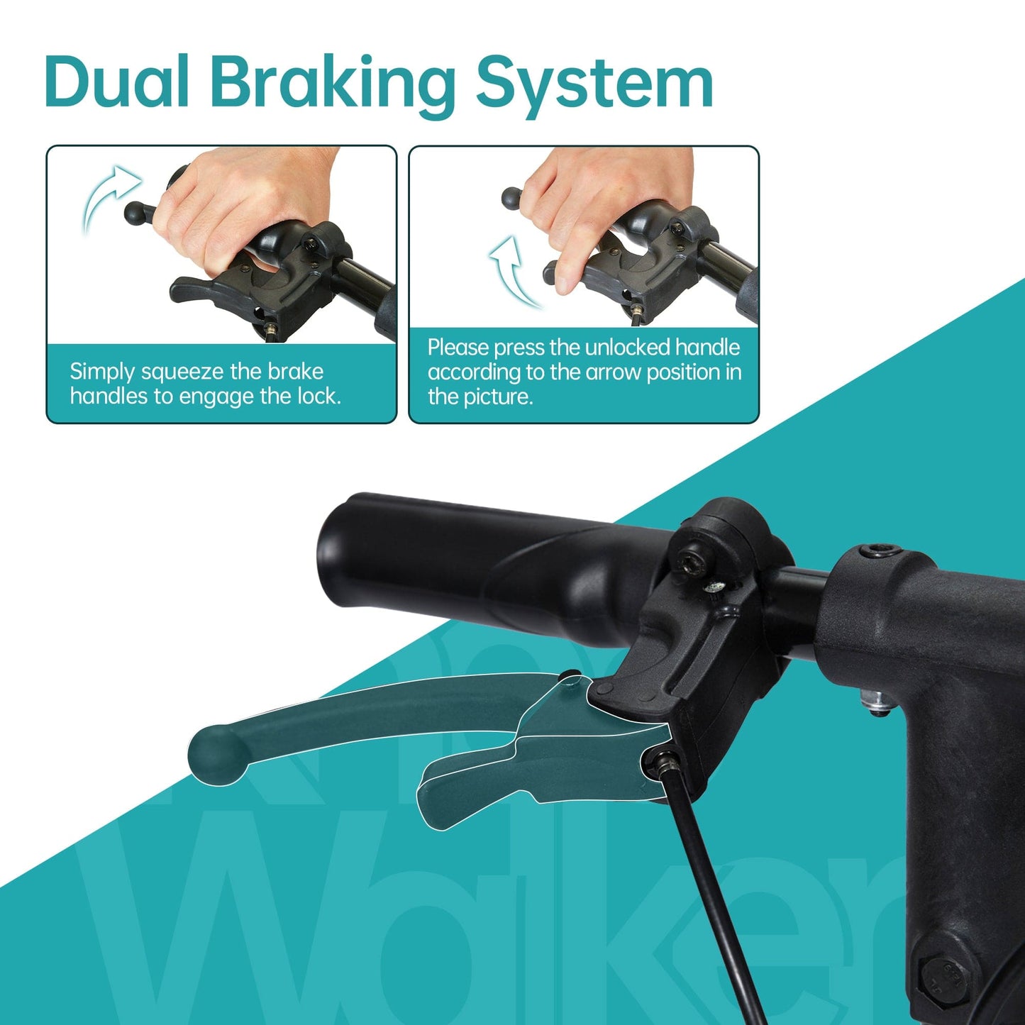 ELENKER Steerable Knee Scooter for Foot Injuries Ankles Surgery