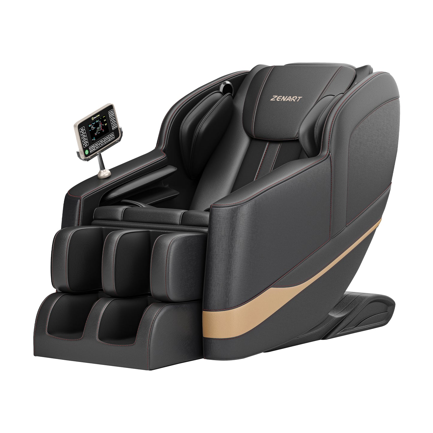 BS-08 ZENART Full Body Massage Chair Recliner with Zero Gravity, Heating, Bluetooth Speaker, Airbags, Foot Roller, for Home Office