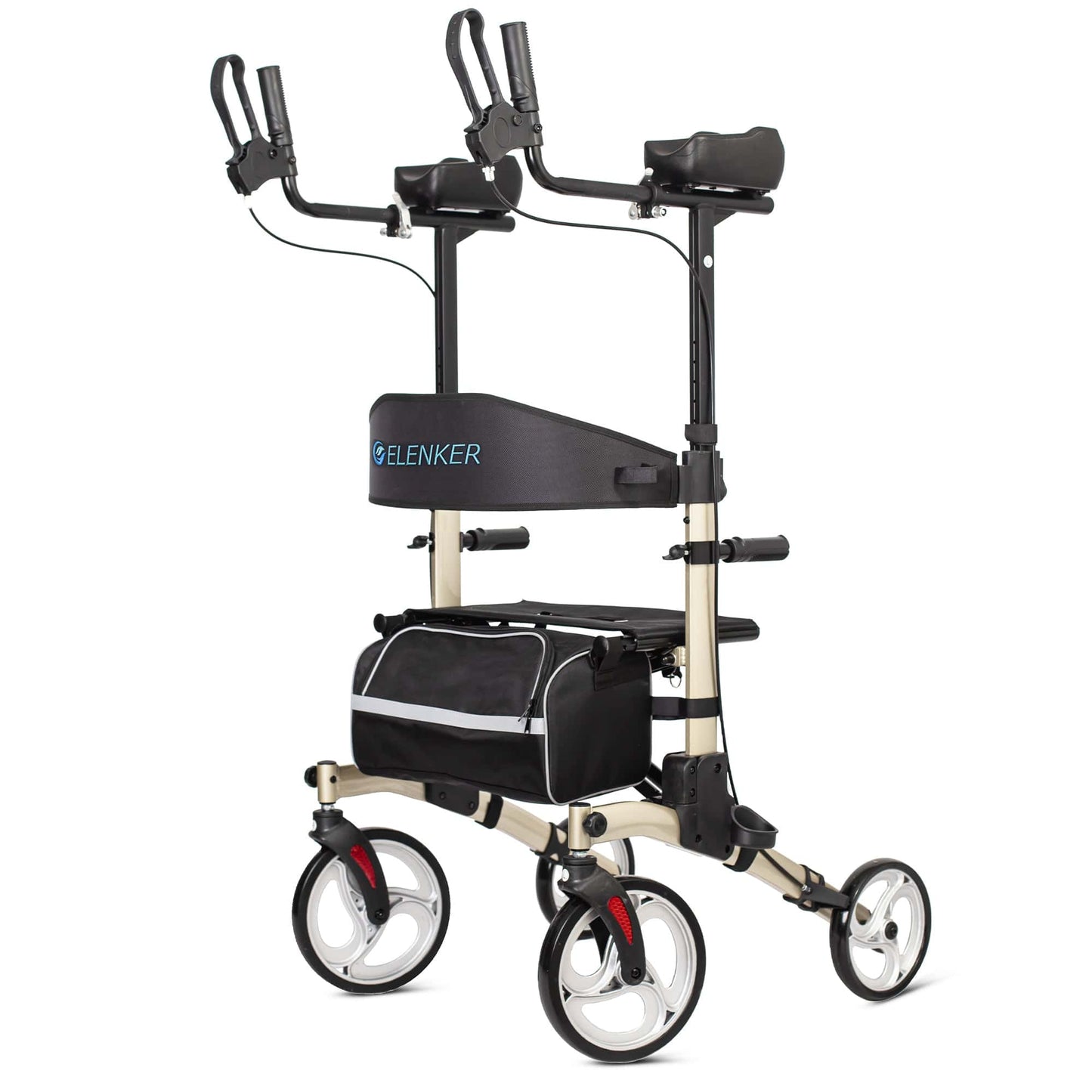 HFK-9240 Dual-Brake Upright walker 10" wheels