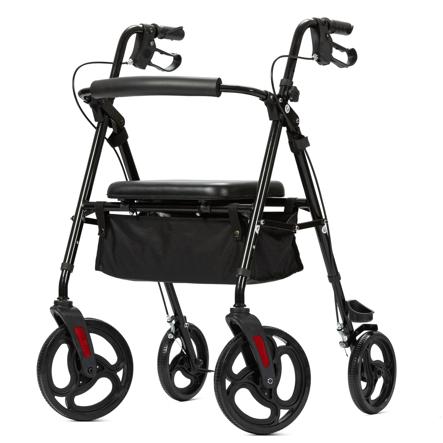Elenker Mobility Rollator Walker with 10" Wheels, Adjustable Seat and Arms