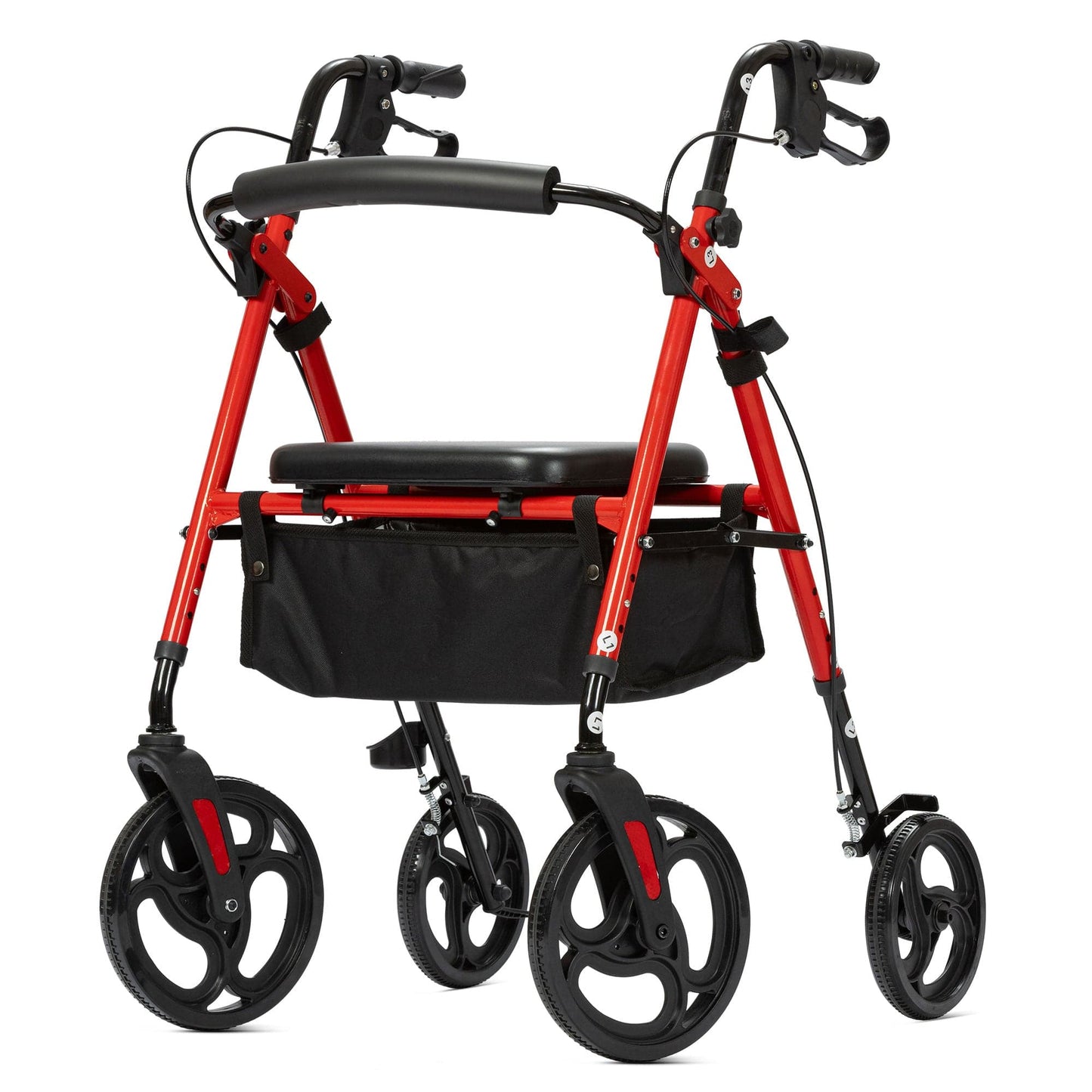 Elenker Mobility Rollator Walker with 10" Wheels, Adjustable Seat and Arms