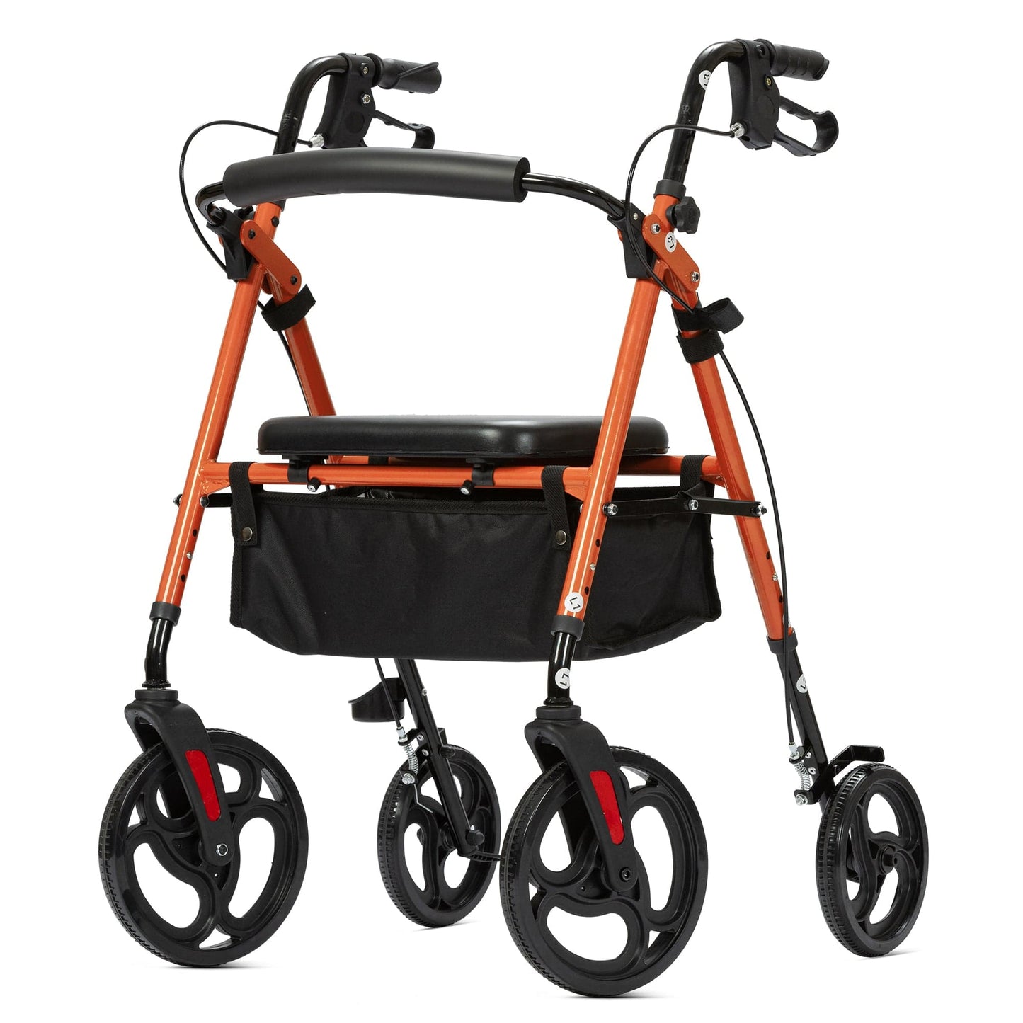 Elenker Mobility Rollator Walker with 10" Wheels, Adjustable Seat and Arms