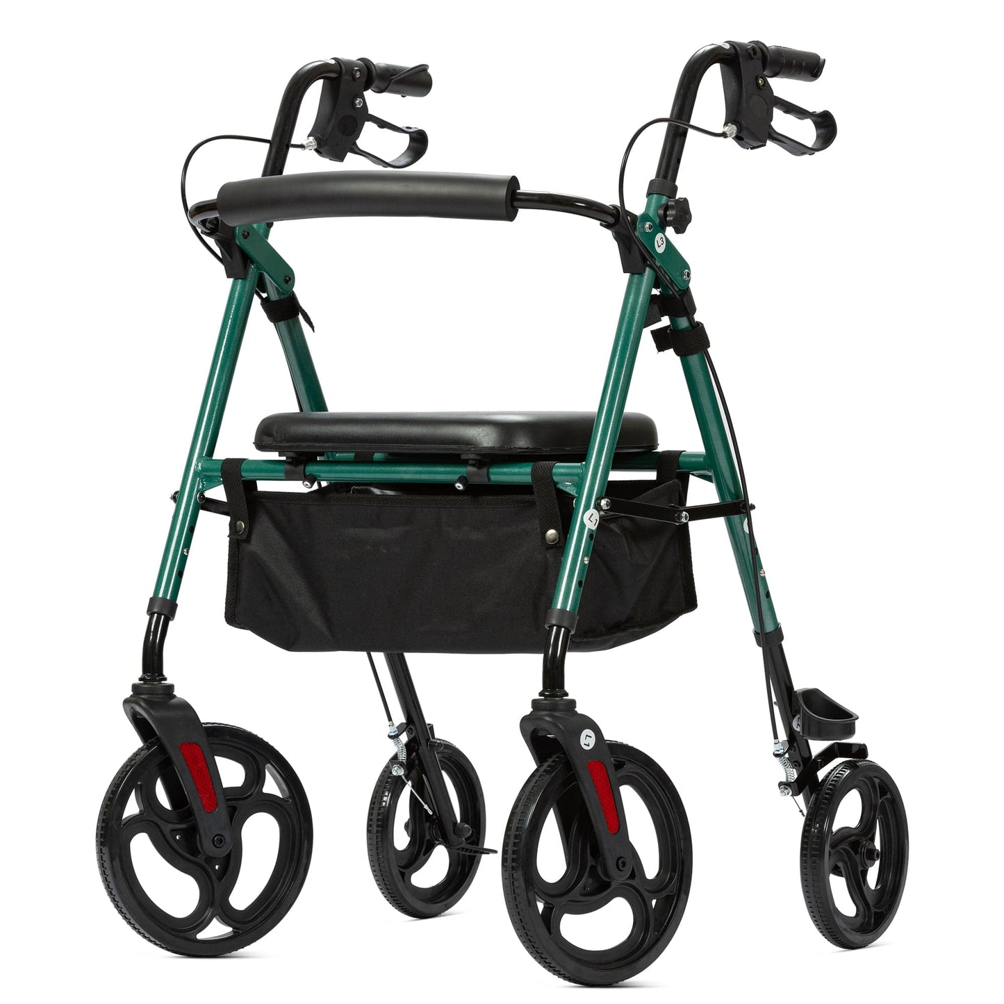 Elenker Mobility Rollator Walker with 10" Wheels, Adjustable Seat and Arms