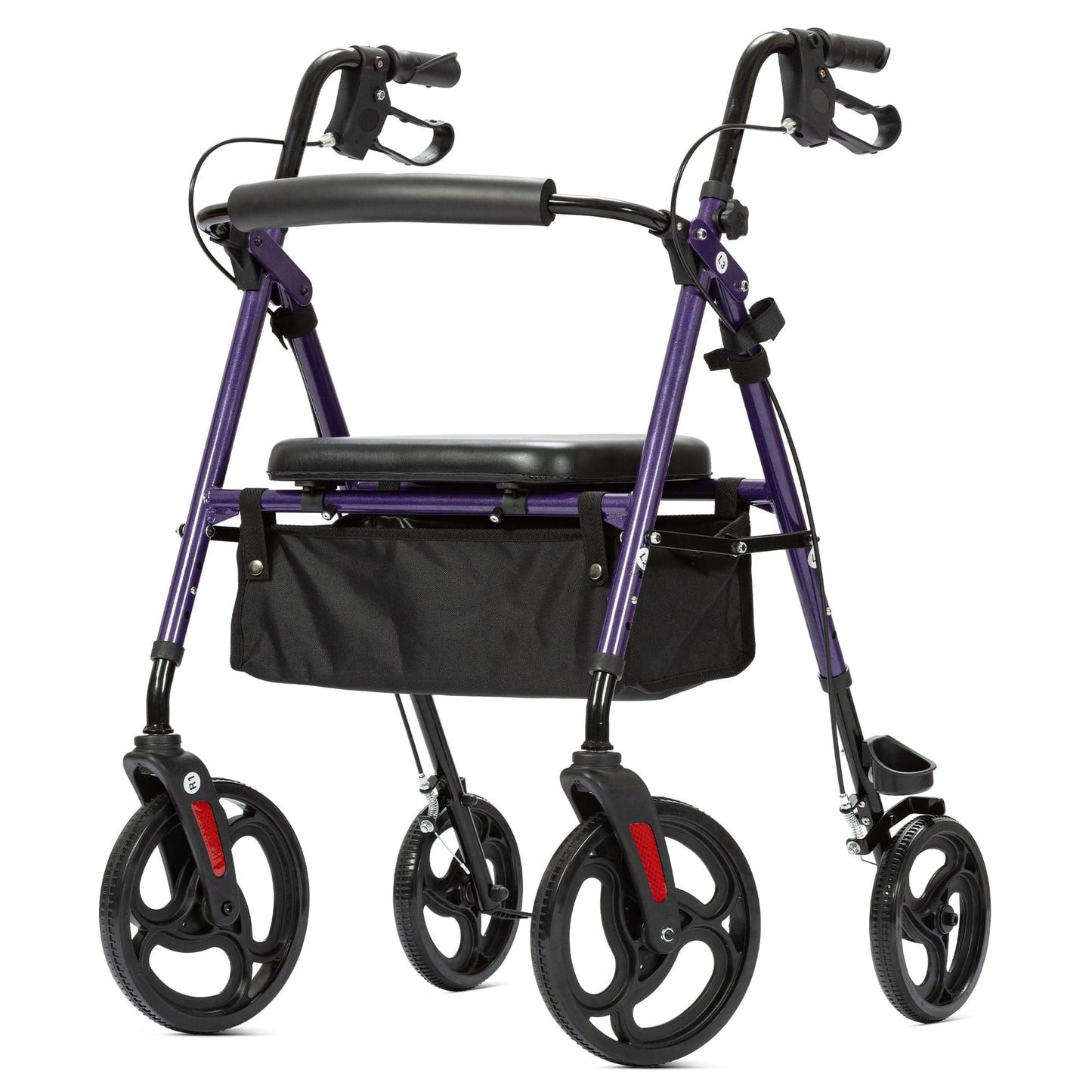Elenker Mobility Rollator Walker with 10" Wheels, Adjustable Seat and Arms