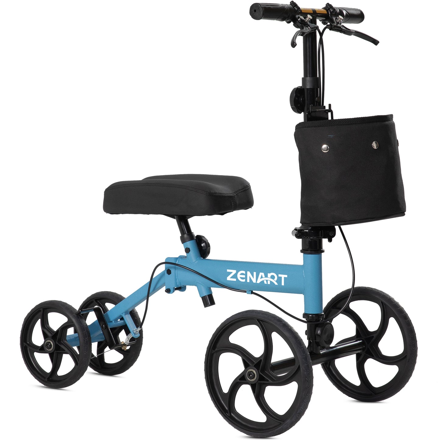 ZENART Economy Knee Scooter Foldable Walker for Foot Surgery Adult Crutch Alternative